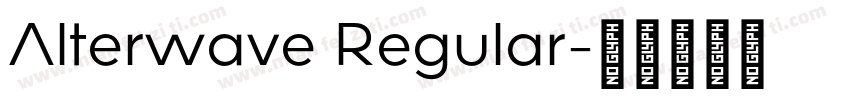 Alterwave Regular字体转换